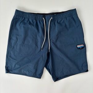 VISSLA Men's Surf Trunks Blue Solid 17.5" Ecolastic Board Shorts Size XL
